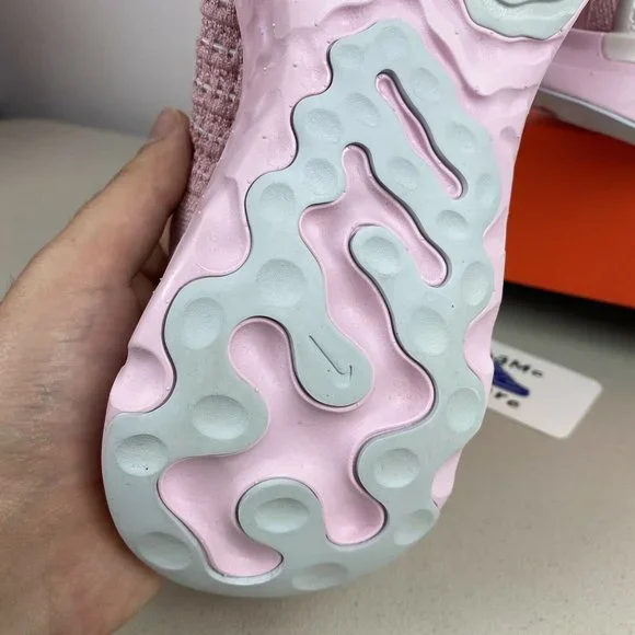 Nike React Phantom Run Flyknit 2 Womens Pink Glaze Laceless Half Box - Picture 9 of 16